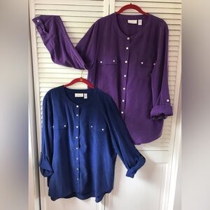 Chico’s tunic length button down bundle